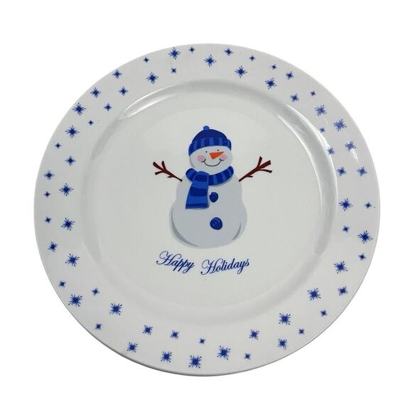 Festive Stoneware Snowman Matching Ceramic Dish Set - 5 Coffee Mugs & 5 Plates - Picture 3 of 8